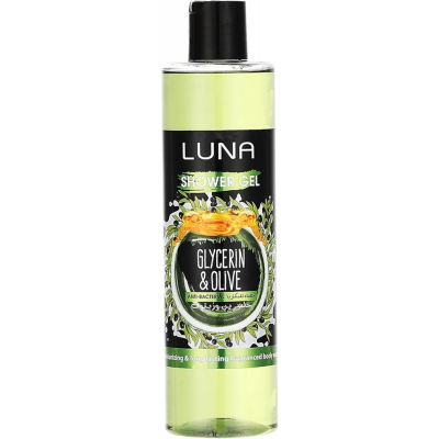 LUNA SHOWER GEL GLYCERINE & OLIVE MOISTURIZING LONG LASTING FRAGRANCED BODY WASH 500 ML